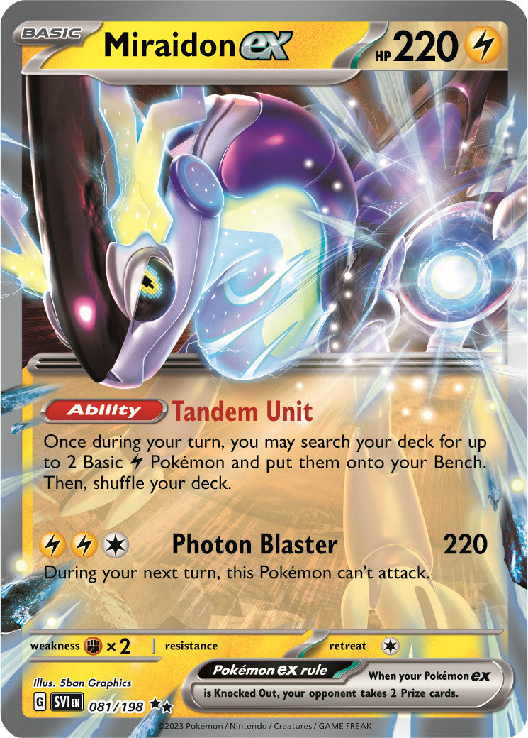 Miraidon ex - Scarlet & Violet Base 081/198 - Double Rare