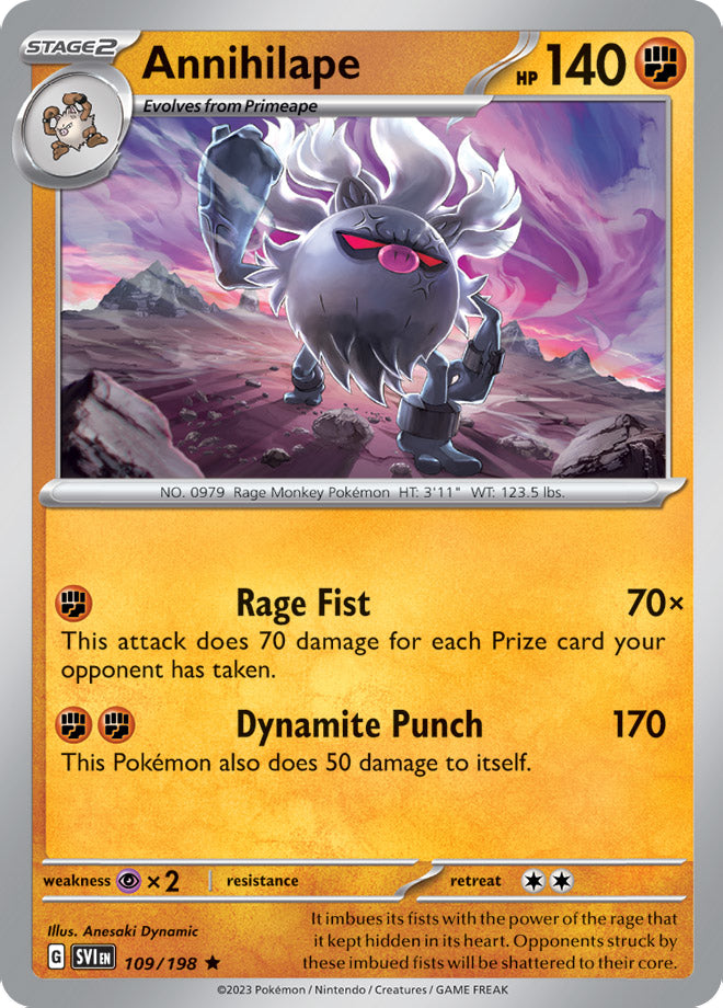Annihilape - Scarlet & Violet Base 109/198 - Rare