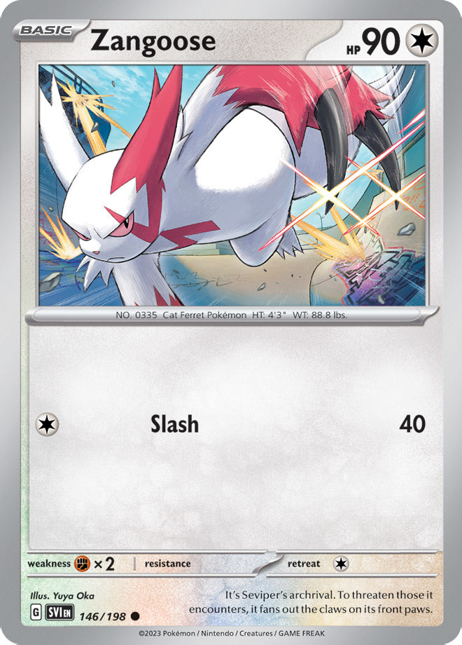 Zangoose - Scarlet & Violet Base 146/198 - Common