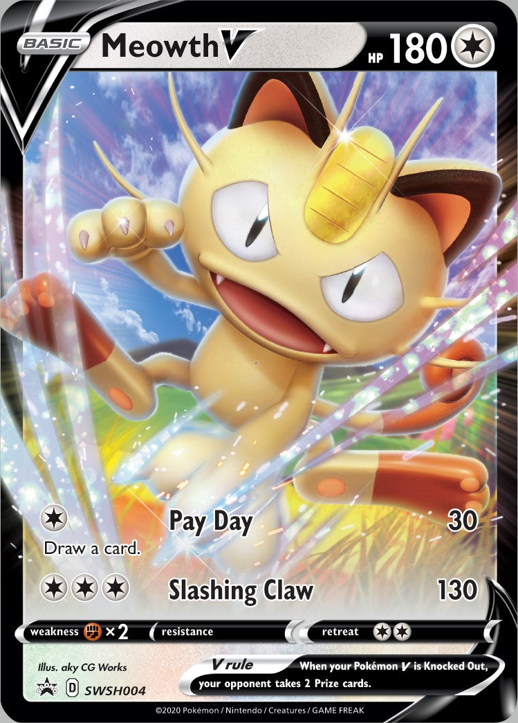 Meowth V - Sword & Shield Promo SWSH004 - Promo