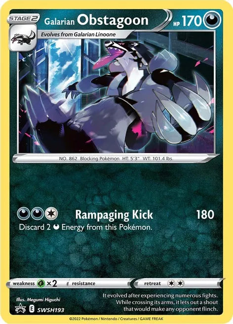 Galarian Obstagoon - Sword & Shield Promo SWSH193 - Promo