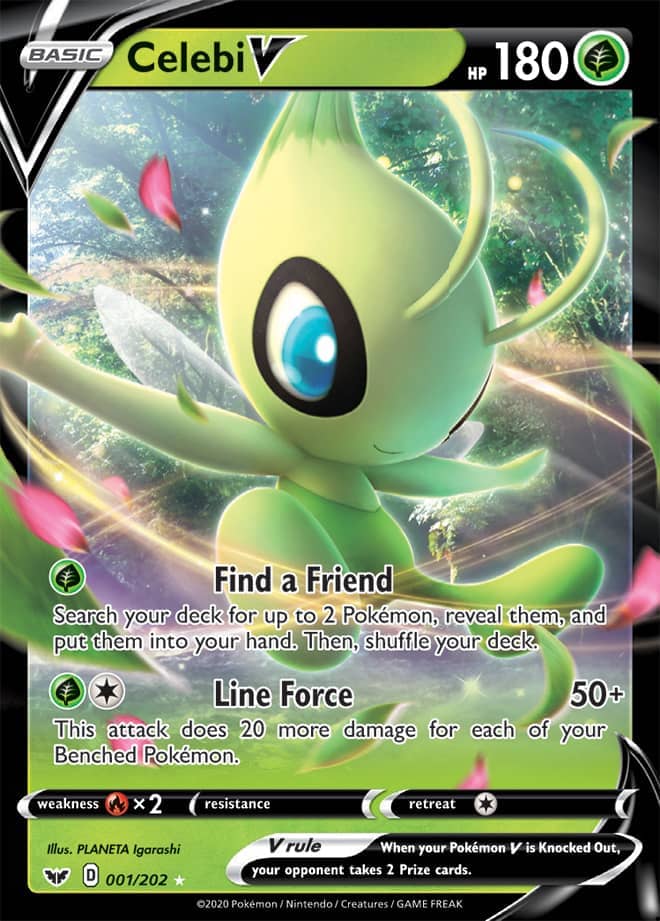 Celebi V - Sword & Shield Base 001/202 - Ultra Rare