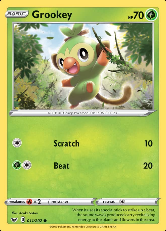 Grookey - Sword & Shield Base 011/202 - Common