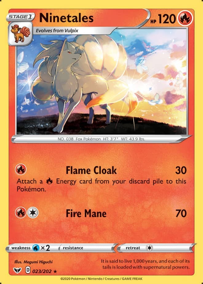 Ninetales - Sword & Shield Base 023/202 - Rare
