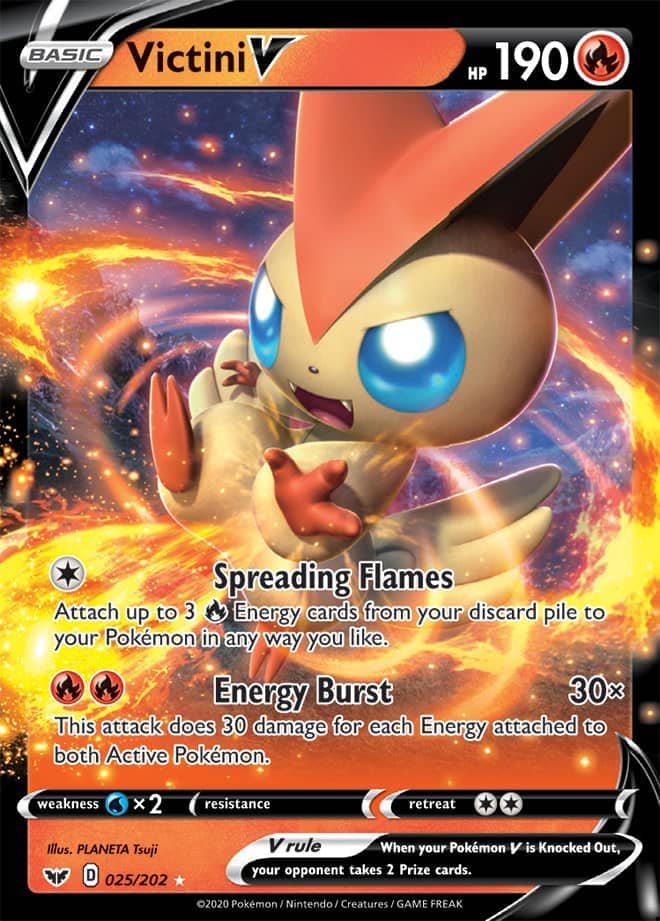 Victini V - Sword & Shield Base 025/202 - Ultra Rare
