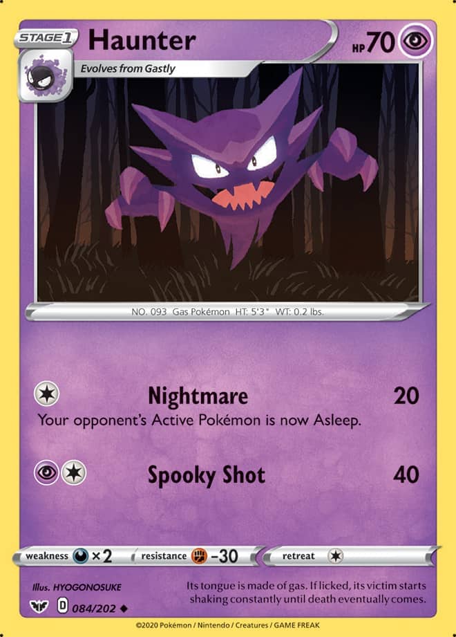 Haunter - Sword & Shield Base 084/202 - Uncommon