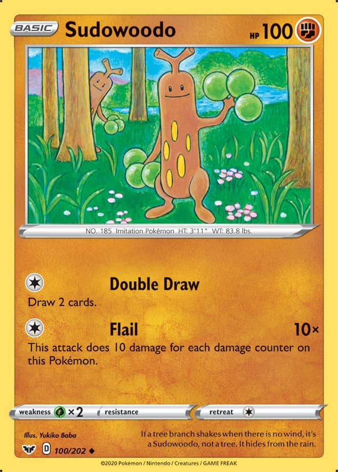 Sudowoodo - Sword & Shield Base 100/202 - Uncommon