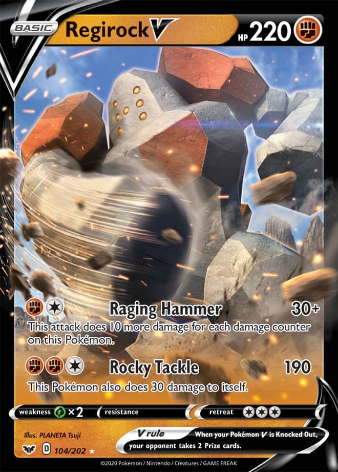 Regirock V - Sword & Shield Base 104/202 - Ultra Rare