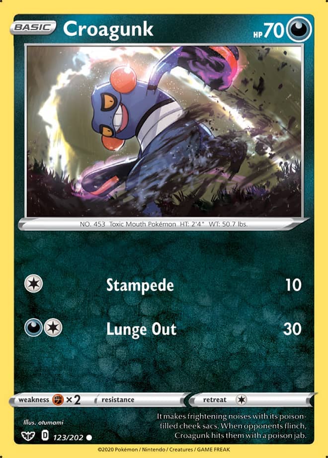 Croagunk - Sword & Shield Base 123/202 - Common