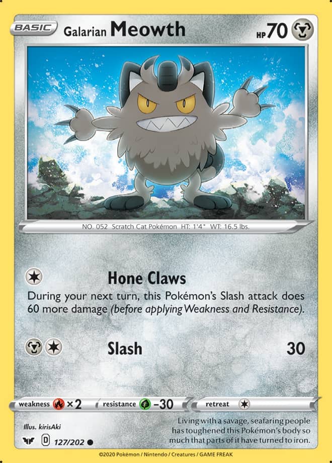 Galarian Meowth - Sword & Shield Base 127/202 - Common