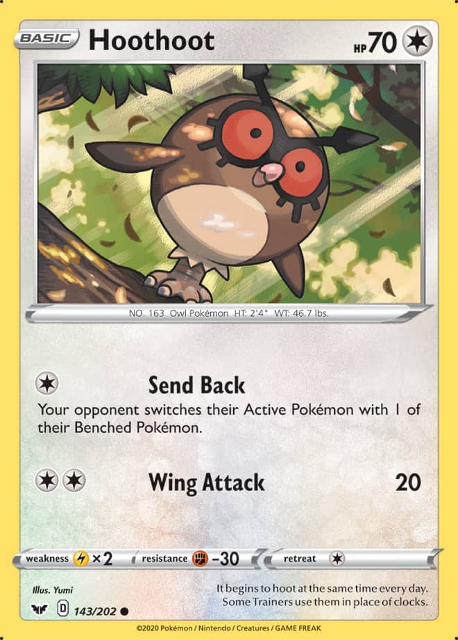 Hoothoot - Sword & Shield Base 143/202 - Common