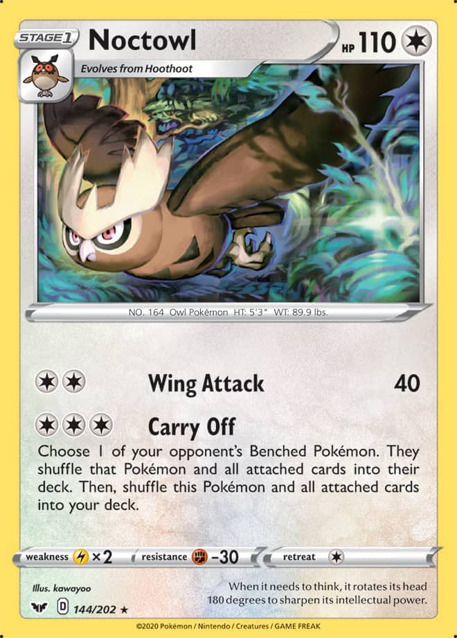 Noctowl - Sword & Shield Base 144/202 - Rare