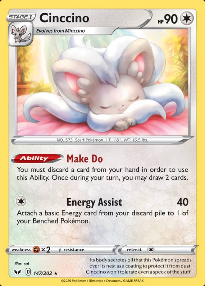 Cinccino - Sword & Shield Base 147/202 - Rare