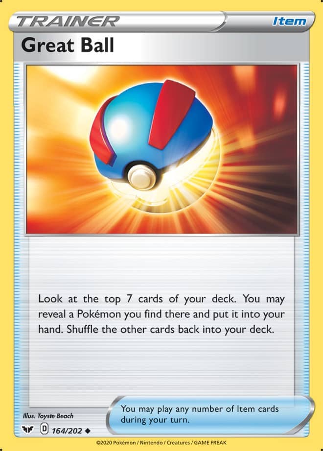 Great Ball - Sword & Shield Base 164/202 - Uncommon