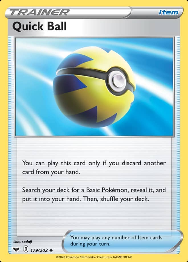 Quick Ball - Sword & Shield Base 179/202 - Uncommon