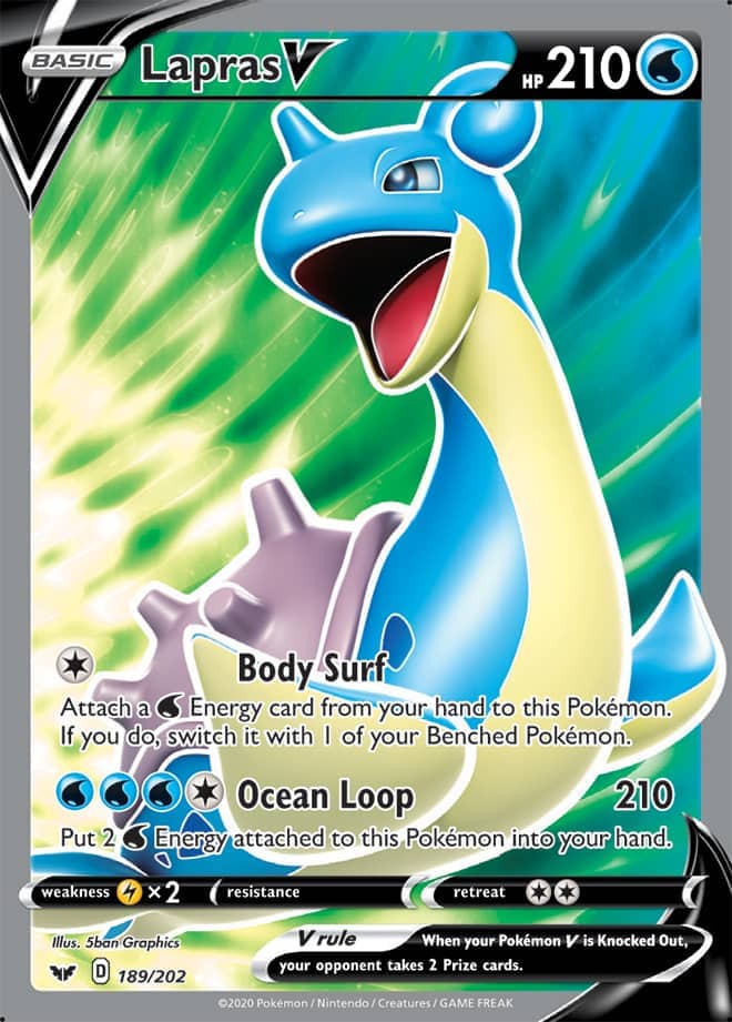Lapras V - Sword & Shield Base 189/202 - Full Art