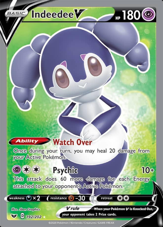 Indeedee V - Sword & Shield Base 192/202 - Full Art