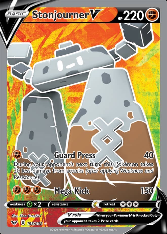 Stonjourner V - Sword & Shield Base 193/202 - Full Art