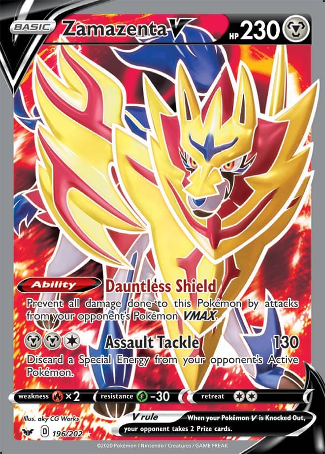 Zamazenta V - Sword & Shield Base 196/202 - Full Art