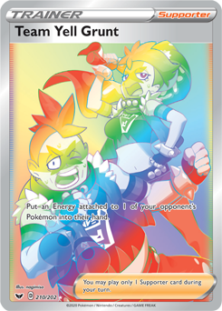 Team Yell Grunt - Sword & Shield Base 210/202 - Secret Rare