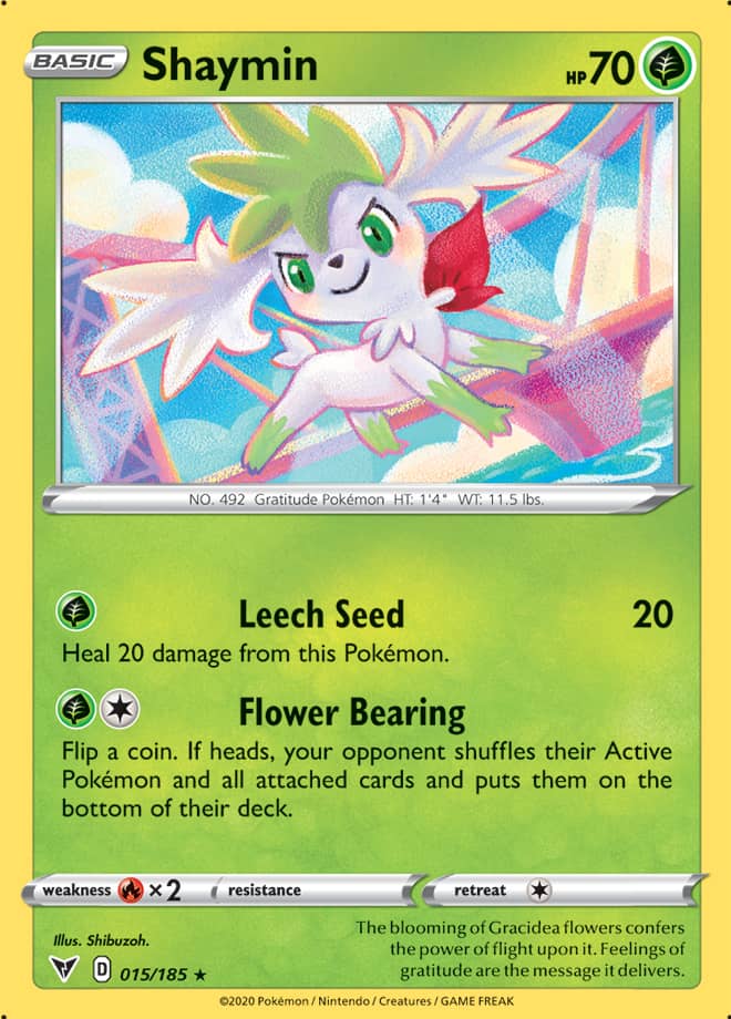 Shaymin - Vivid Voltage 015/185 - Rare Holo