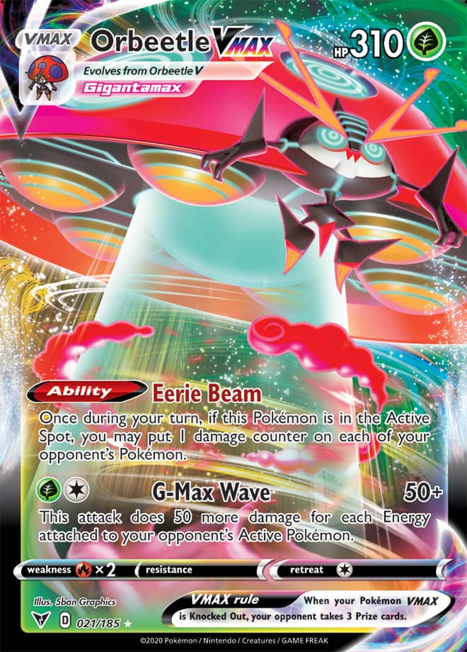 Orbeetle VMAX - Vivid Voltage 021/185 - Ultra Rare