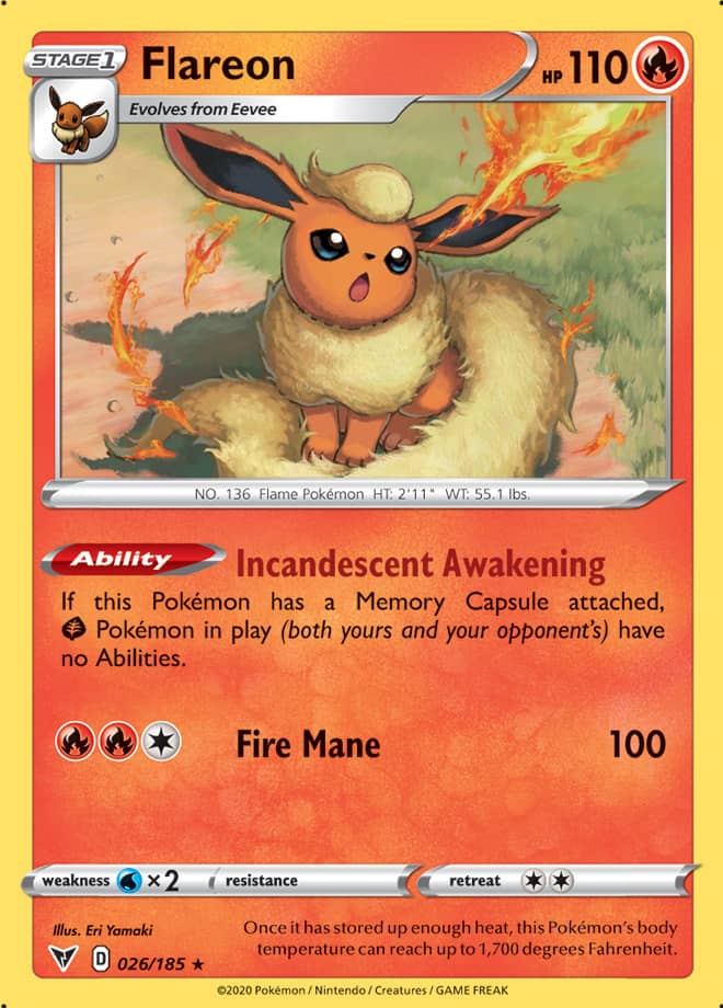 Flareon - Vivid Voltage 026/185 - Rare