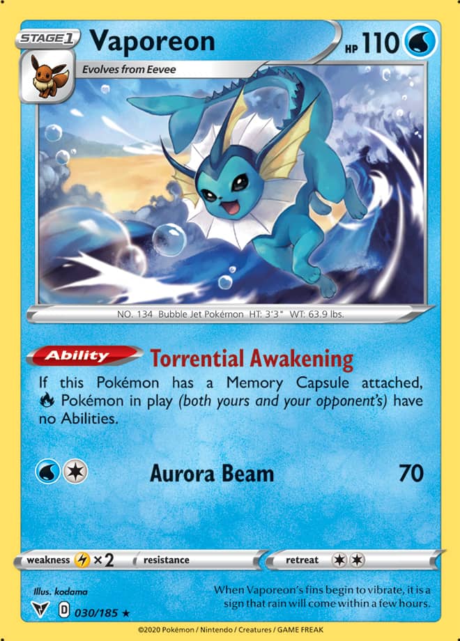 Vaporeon - Vivid Voltage 030/185 - Rare