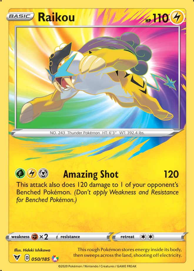 Raikou - Vivid Voltage 050/185 - Amazing Rare