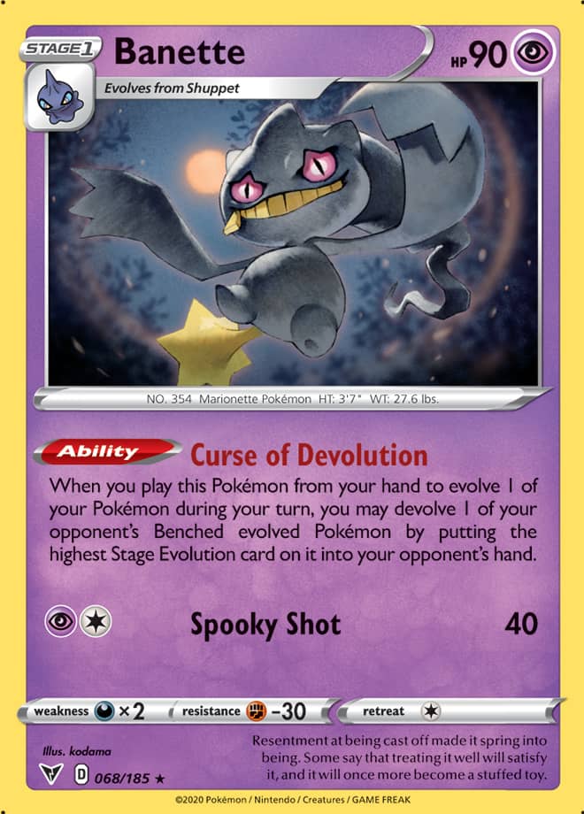 Banette - Vivid Voltage 068/185 - Rare