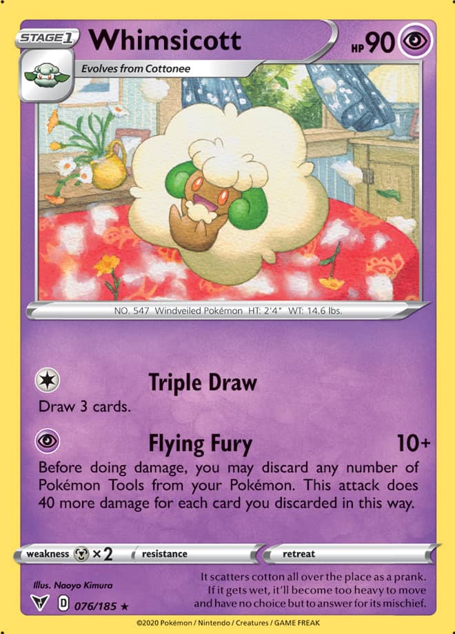 Whimsicott - Vivid Voltage 076/185 - Rare