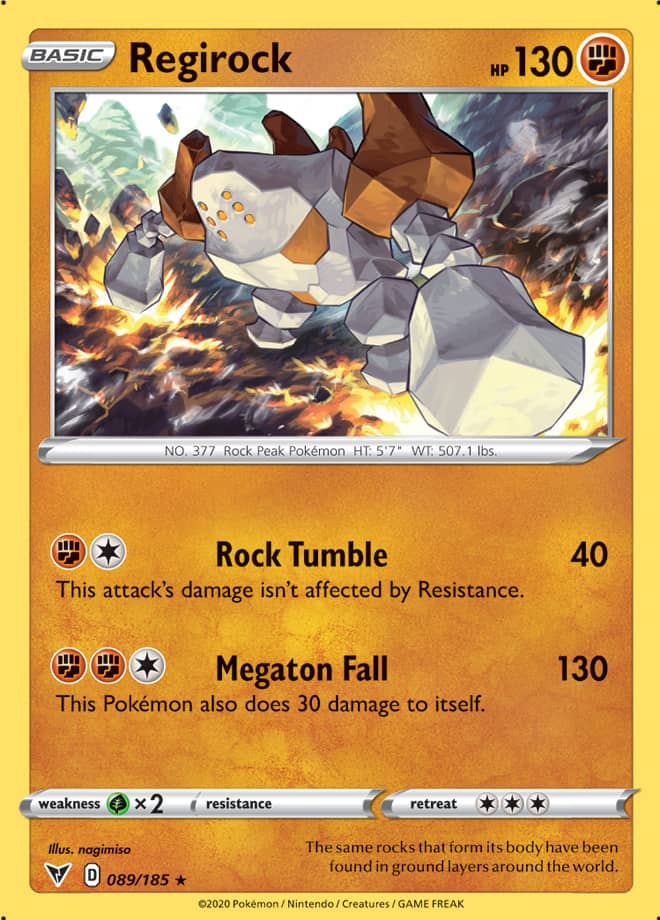 Regirock - Vivid Voltage 089/185 - Rare Holo