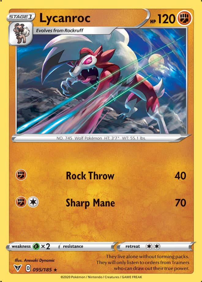 Lycanroc - Vivid Voltage 095/185 - Rare