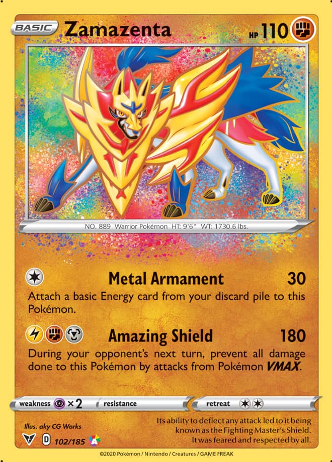 Zamazenta - Vivid Voltage 102/185 - Amazing Rare