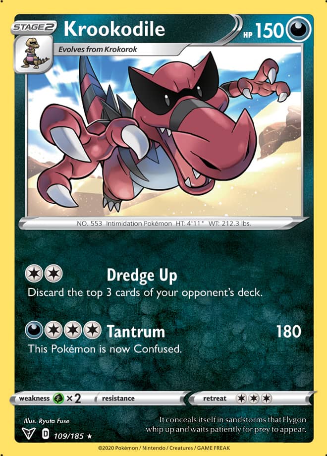 Krookodile - Vivid Voltage 109/185 - Rare