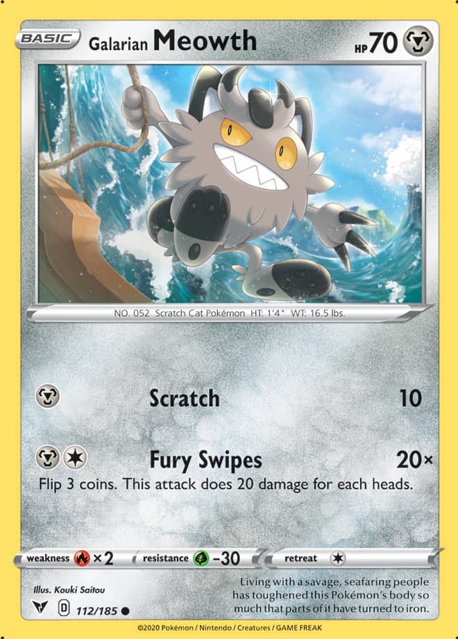 Galarian Meowth - Vivid Voltage 112/185 - Common