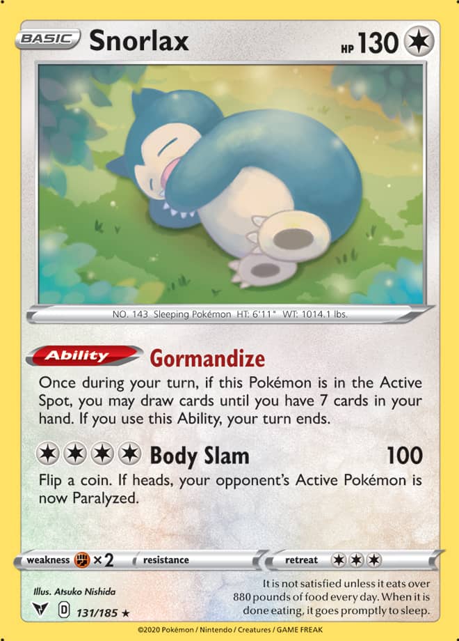 Snorlax - Vivid Voltage 131/185 - Rare Holo