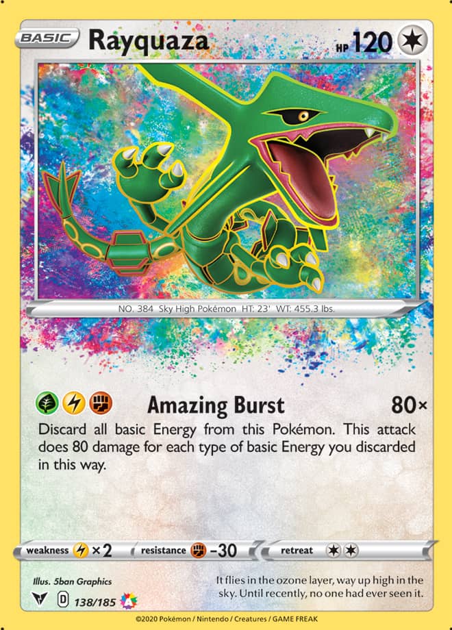 Rayquaza - Vivid Voltage 138/185 - Amazing Rare