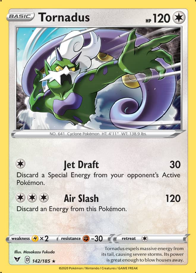 Tornadus - Vivid Voltage 142/185 - Rare Holo