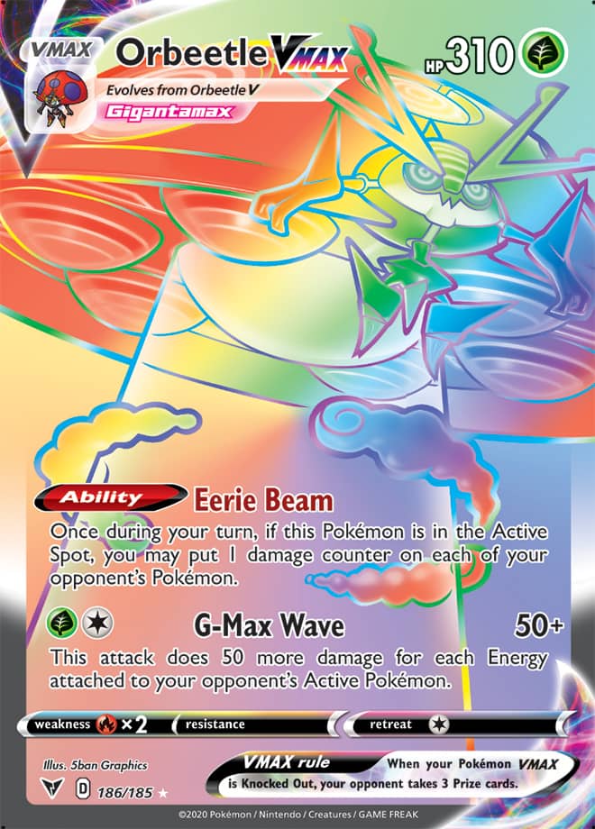 Orbeetle VMAX - Vivid Voltage 186/185 - Secret Rare