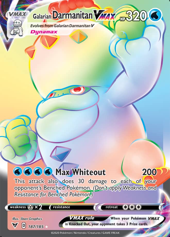 Galarian Darmanitan VMAX - Vivid Voltage 187/185 - Secret Rare