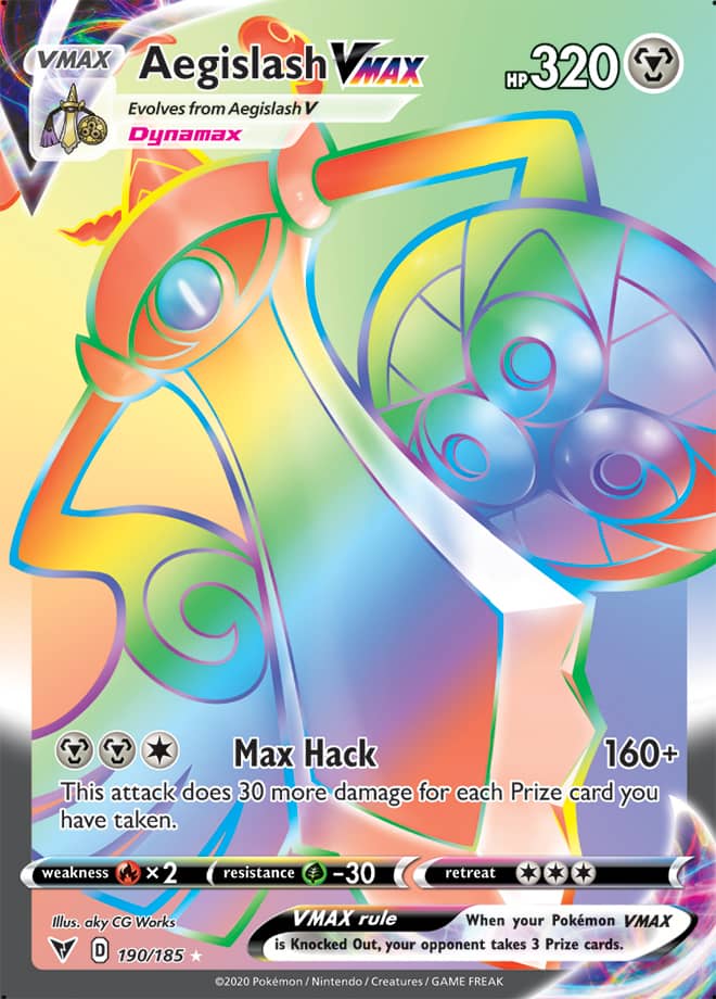 Aegislash VMAX - Vivid Voltage 190/185 - Secret Rare