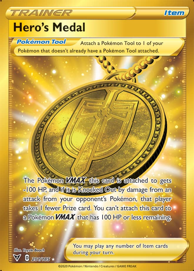 Hero's Medal - Vivid Voltage 201/185 - Secret Rare