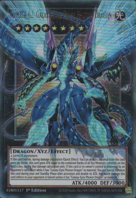 Number 62: Galaxy-Eyes Prime Photon Dragon (extended art) - BLGG-EN140 - 1st Edition - Ultra Rare