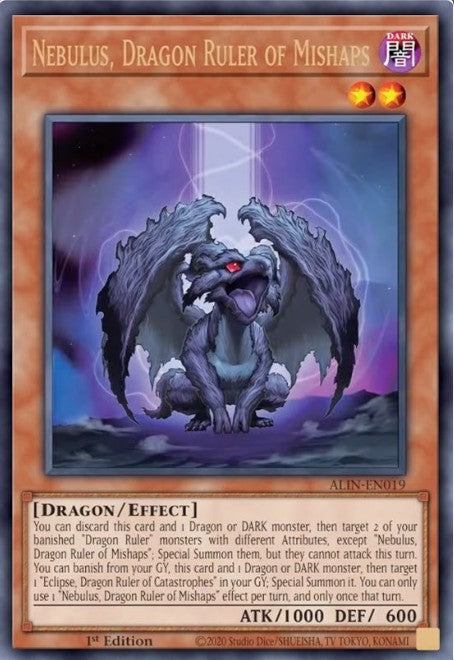 Nebulus, Dragon Ruler of Mishaps - ALIN-EN019 - 1st Edition - Ultra Rare