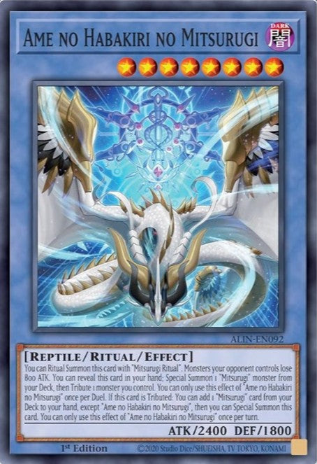 Ame no Habakiri no Mitsurugi - ALIN-EN092 - 1st Edition - Super Rare