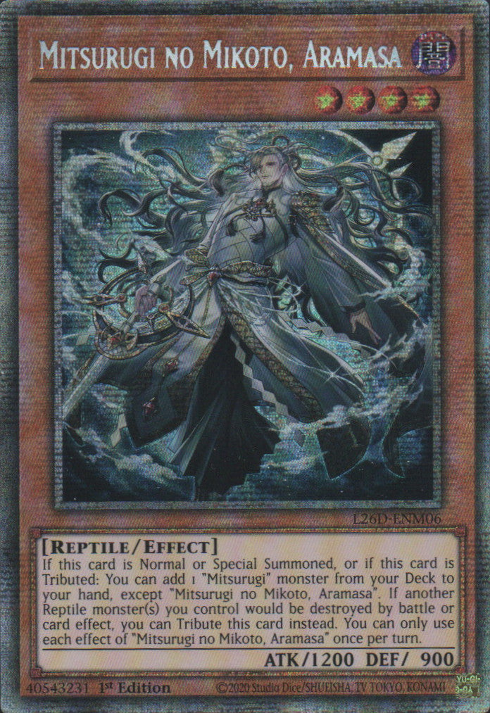 Mitsurugi no Mikoto, Aramasa - L26D-ENM06 - 1st Edition - Starlight Rare