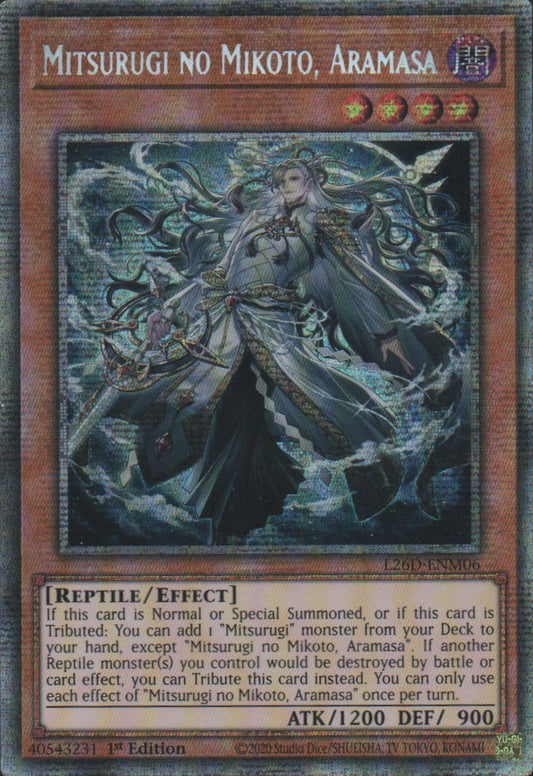 Mitsurugi no Mikoto, Aramasa - L26D-ENM06 - 1st Edition - Starlight Rare