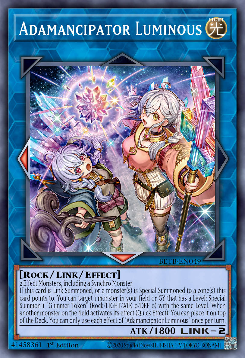 Adamancipator Luminous - BETB-EN049 - 1st Edition - Super Rare