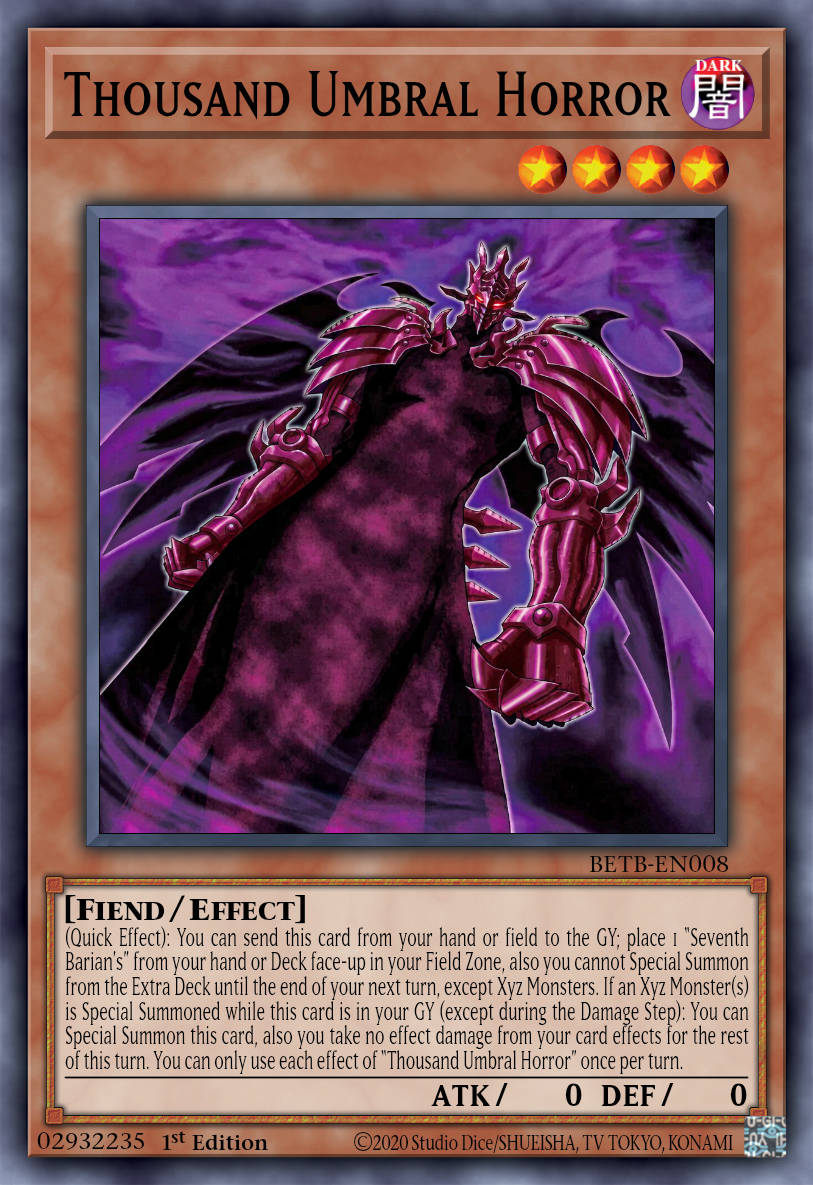 Thousand Umbral Horror - BETB-EN008 - 1st Edition - Super Rare